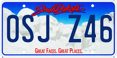 SD license plate 0SJZ46