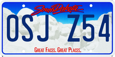 SD license plate 0SJZ54