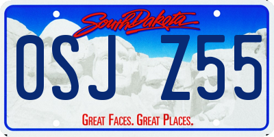 SD license plate 0SJZ55
