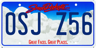 SD license plate 0SJZ56