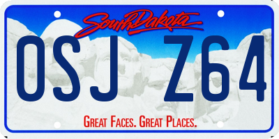 SD license plate 0SJZ64