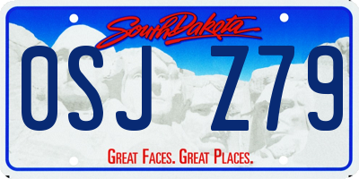 SD license plate 0SJZ79