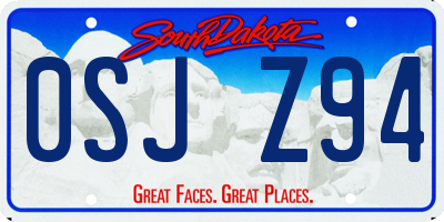 SD license plate 0SJZ94