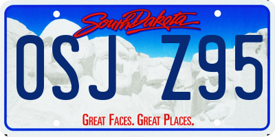 SD license plate 0SJZ95