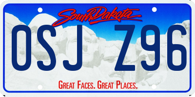 SD license plate 0SJZ96