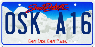 SD license plate 0SKA16