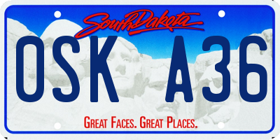 SD license plate 0SKA36
