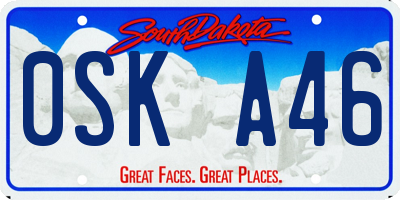 SD license plate 0SKA46