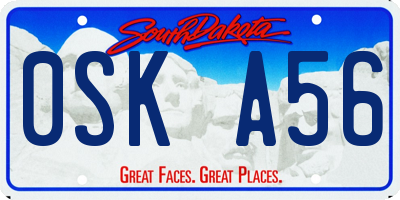 SD license plate 0SKA56