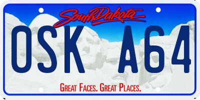 SD license plate 0SKA64
