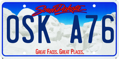 SD license plate 0SKA76