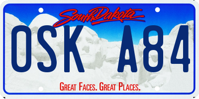 SD license plate 0SKA84