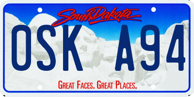 SD license plate 0SKA94