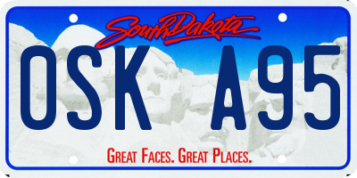 SD license plate 0SKA95