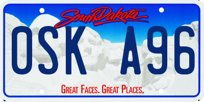 SD license plate 0SKA96