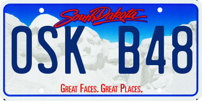 SD license plate 0SKB48