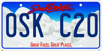 SD license plate 0SKC20
