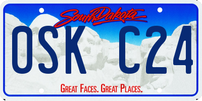SD license plate 0SKC24