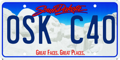 SD license plate 0SKC40