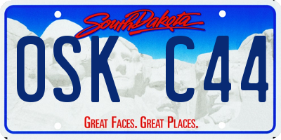SD license plate 0SKC44