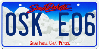 SD license plate 0SKE06
