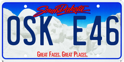 SD license plate 0SKE46