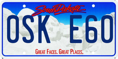 SD license plate 0SKE60