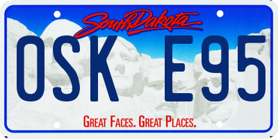 SD license plate 0SKE95