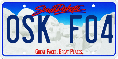 SD license plate 0SKF04