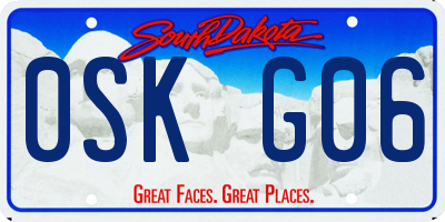 SD license plate 0SKG06