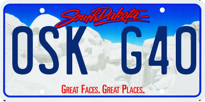 SD license plate 0SKG40