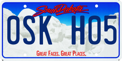 SD license plate 0SKH05