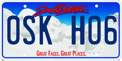 SD license plate 0SKH06