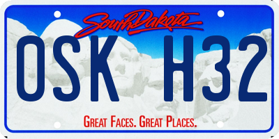 SD license plate 0SKH32