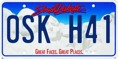 SD license plate 0SKH41