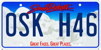 SD license plate 0SKH46