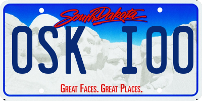 SD license plate 0SKI00