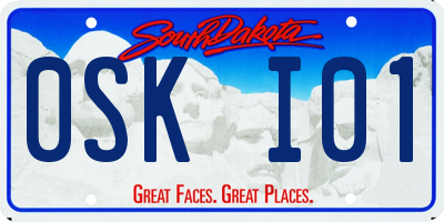 SD license plate 0SKI01