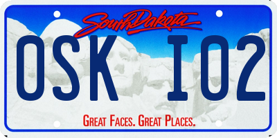 SD license plate 0SKI02