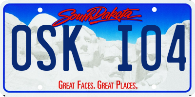 SD license plate 0SKI04