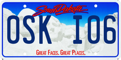 SD license plate 0SKI06