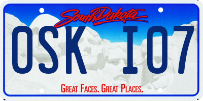 SD license plate 0SKI07