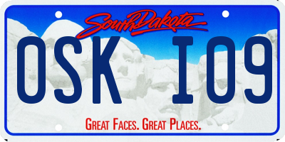 SD license plate 0SKI09