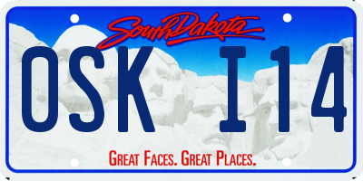 SD license plate 0SKI14