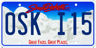 SD license plate 0SKI15