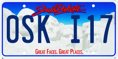 SD license plate 0SKI17