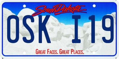 SD license plate 0SKI19