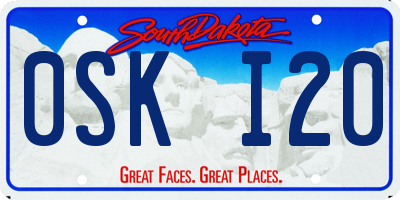 SD license plate 0SKI20