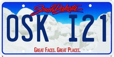 SD license plate 0SKI21