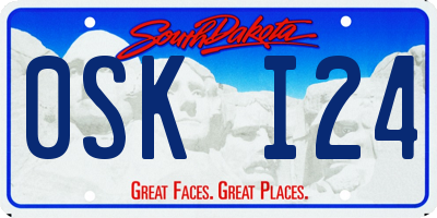 SD license plate 0SKI24